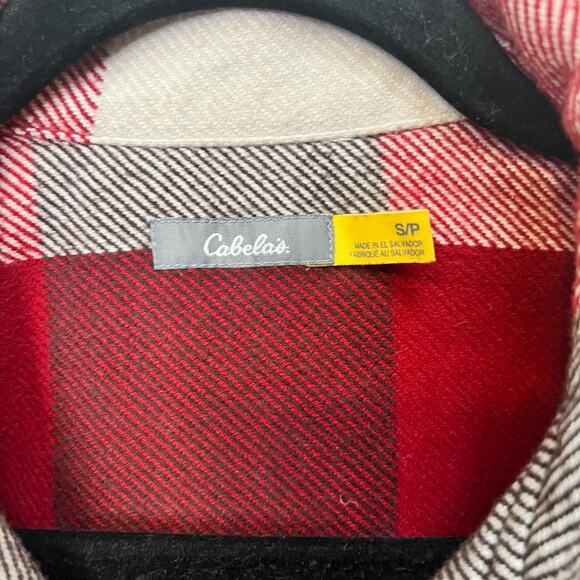 Cabela's Red Plaid Shacket Size S - Picture 3 of 5